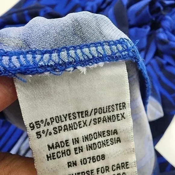 Madison Leigh Leaves Printed Scoop Neck Tied side Midi Shift Dress 2X - Picture 7 of 9